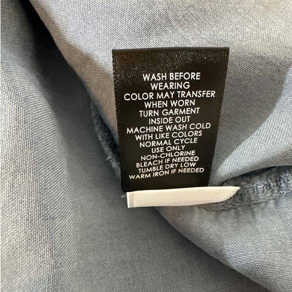 Torrid Tea Length Chambray Button Front Midi Dress Blue Sleeveless Sz 4X Casual - Picture 15 of 16